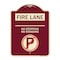 Signmission Fire Lane No Stopping No Standing W/ No Parking Heavy-Gauge Aluminum Sign, 24" x 18", BU-1824-24002 A-DES-BU-1824-24002 - alternate 1